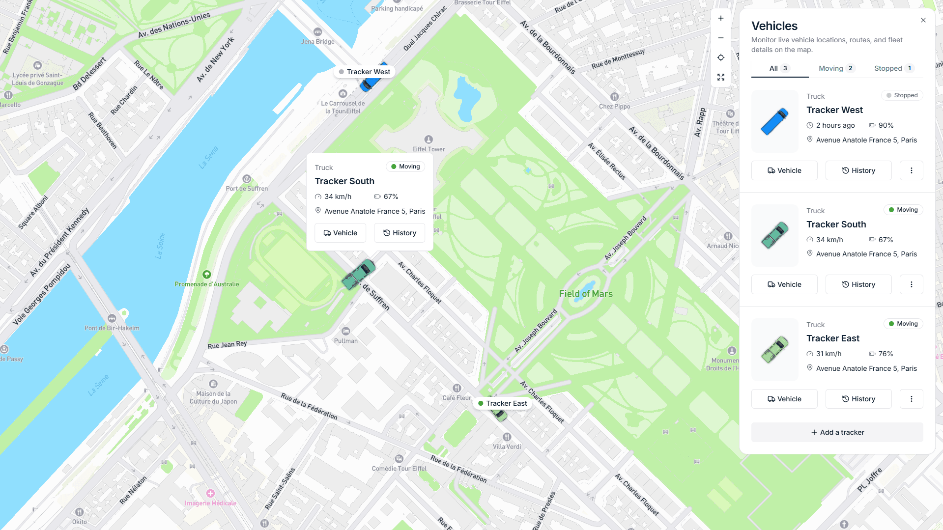 Retraker screenshot